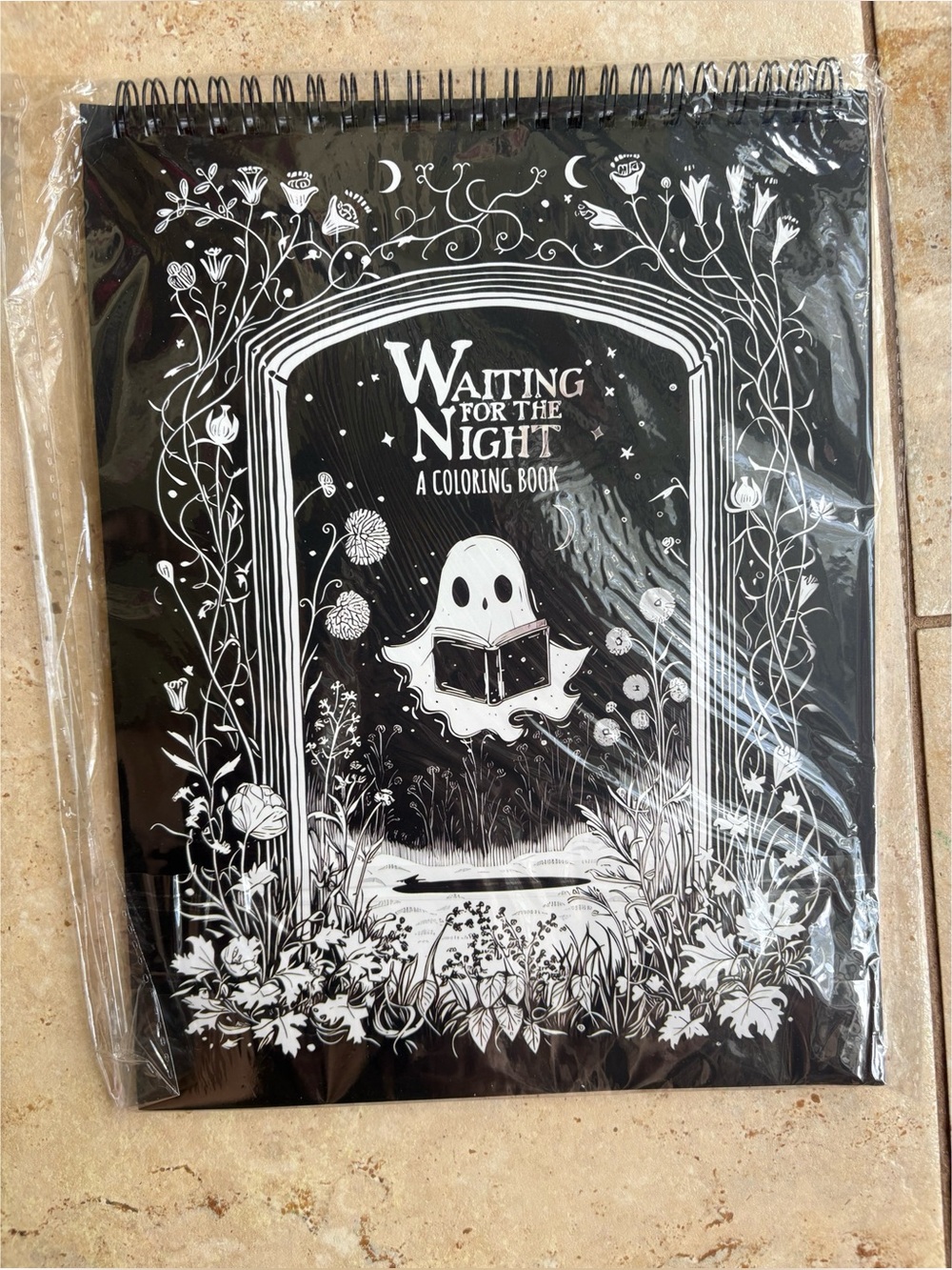 Black Spiral Coloring Book